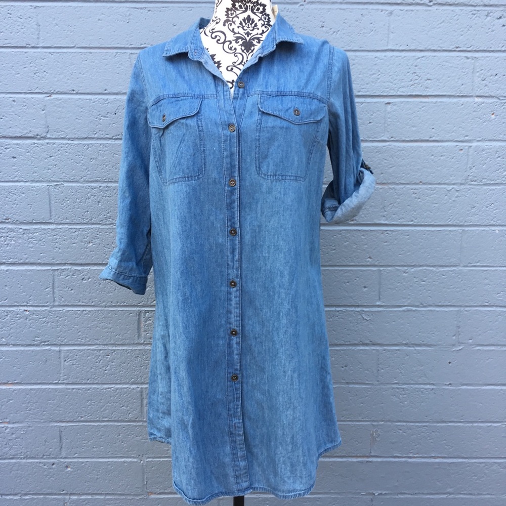 🆕 - MIDNIGHT SKY Denim shirt dress